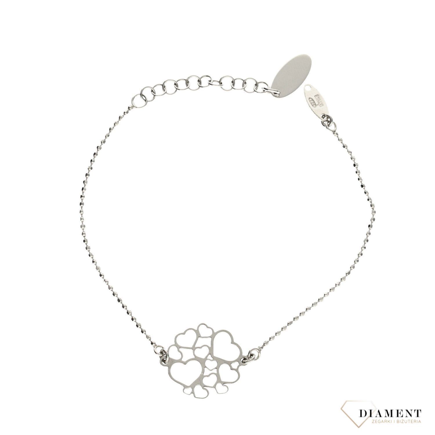 Bransoletka srebrna serduszka Dall'Acqua B RM BR15618 046sd.jpg